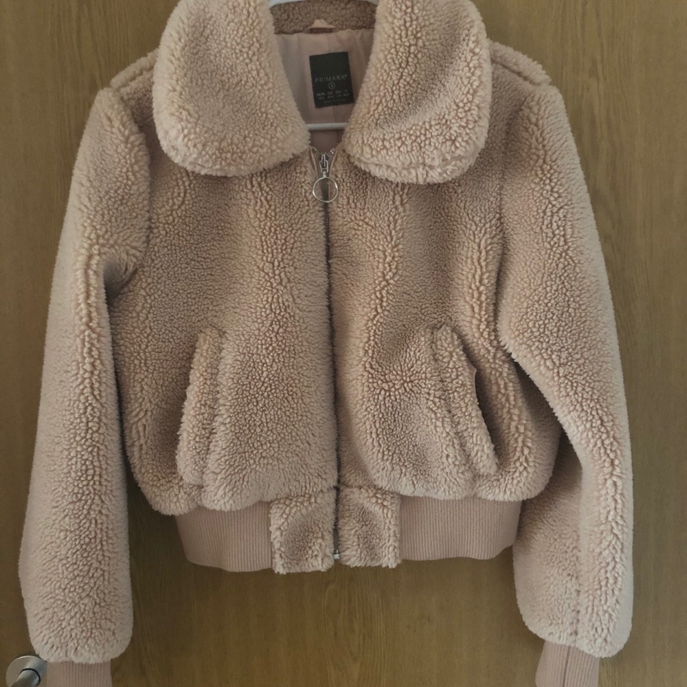 Light pink teddy bear jacket